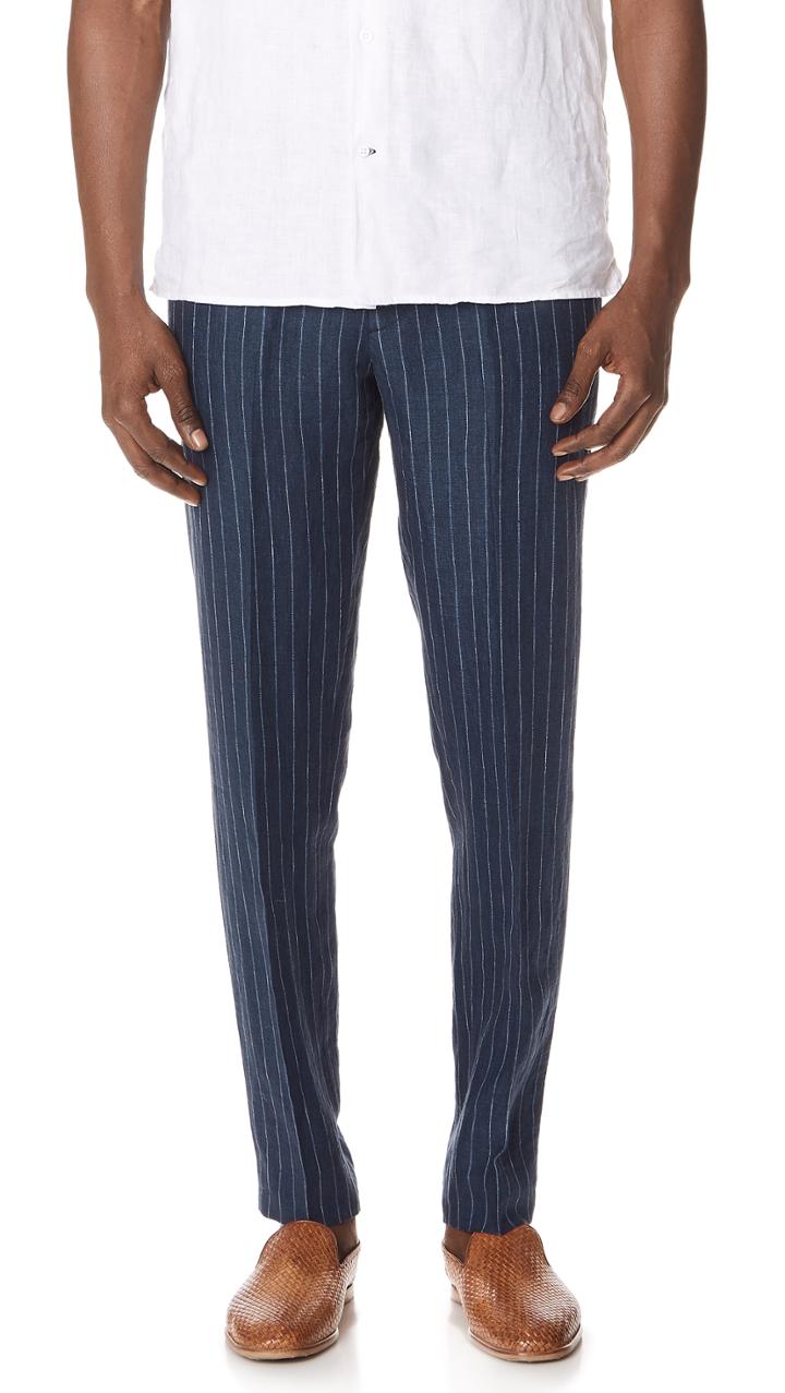 Club Monaco Striped Suffolk Trousers