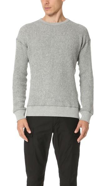 Wings Horns Knit Wool Crew Neck Sweatshirt