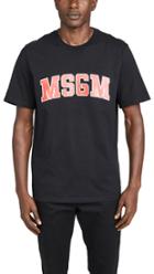 Msgm Msgm Collegiate Logo Tee Shirt