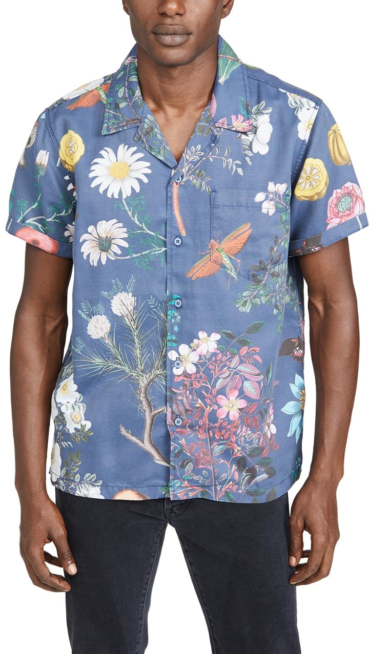Mother The Hooky Floral Short Sleeve Shirt