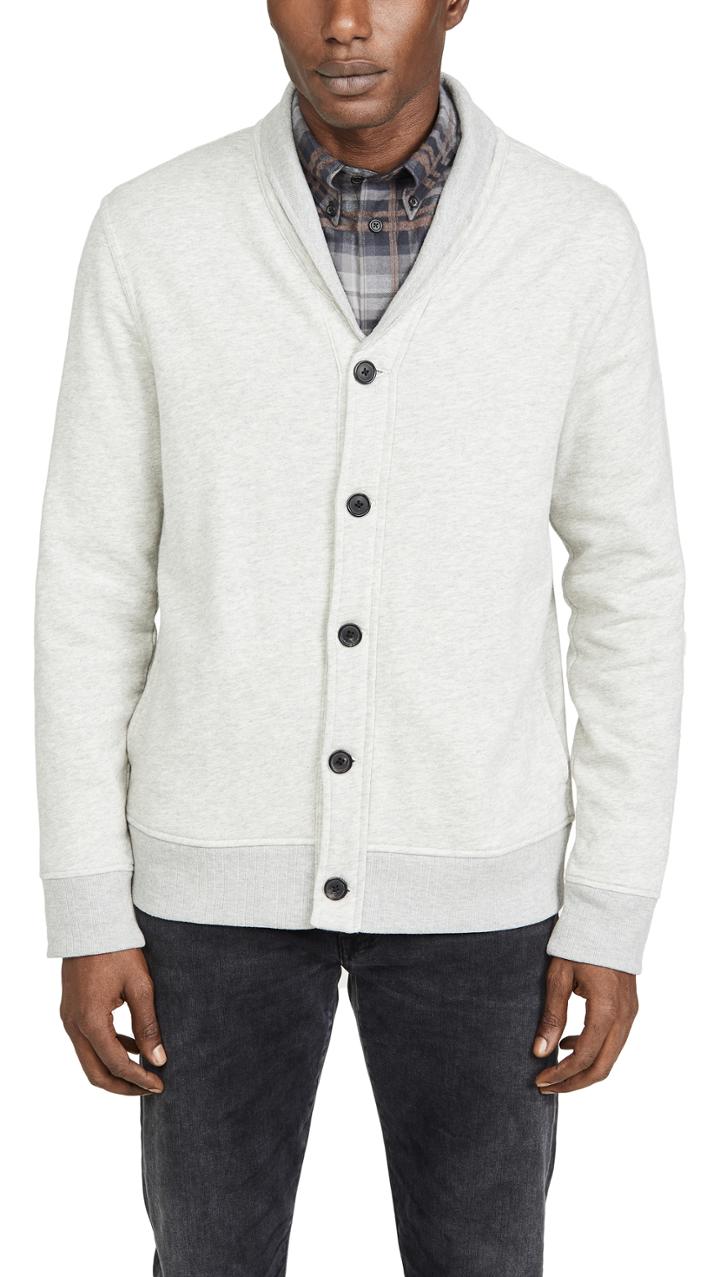 Billy Reid Cotton Cashmere Terry Cardigan
