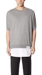 3 1 Phillip Lim Short Sleeve Sweatshirt With Poplin Tail