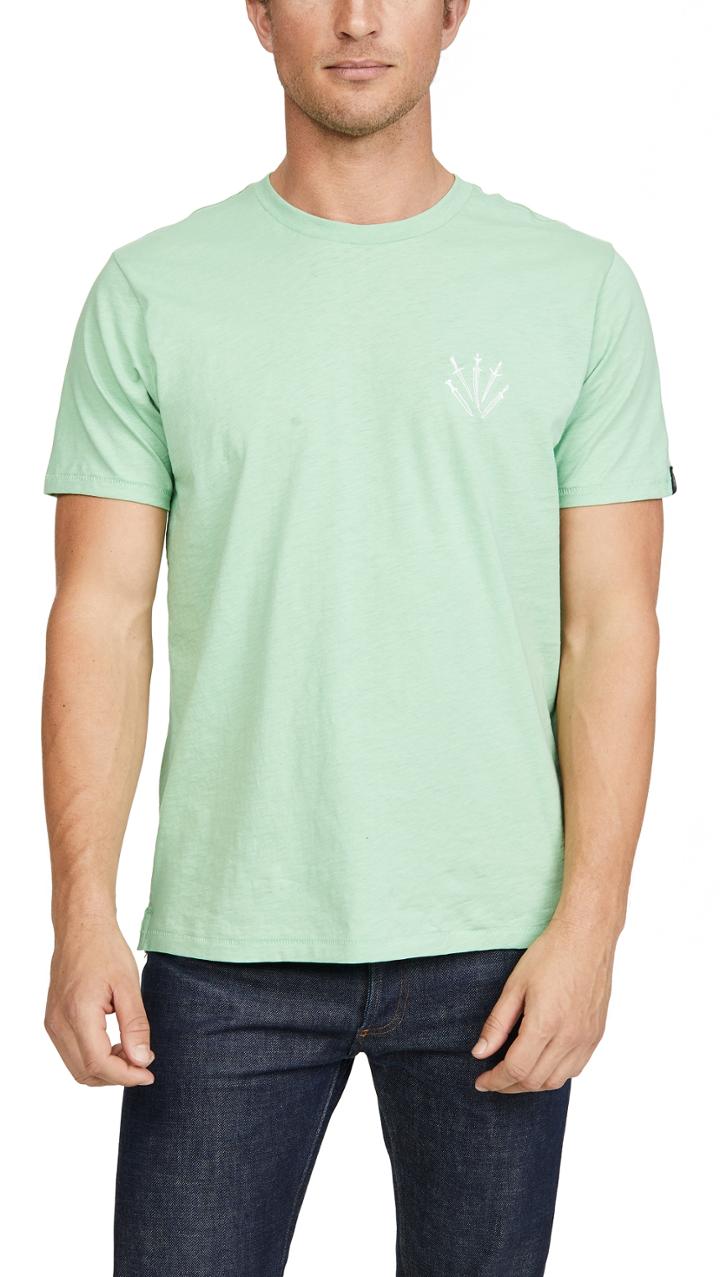 Rag Bone Short Sleeve Dagger Embroidery Tee