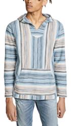 Faherty Long Sleeve Pullover Reversible Terry Poncho Hoodie