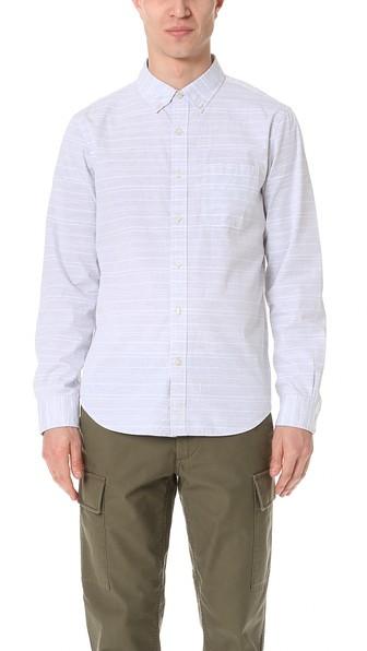 Club Monaco Slim Stripe Button Down Shirt