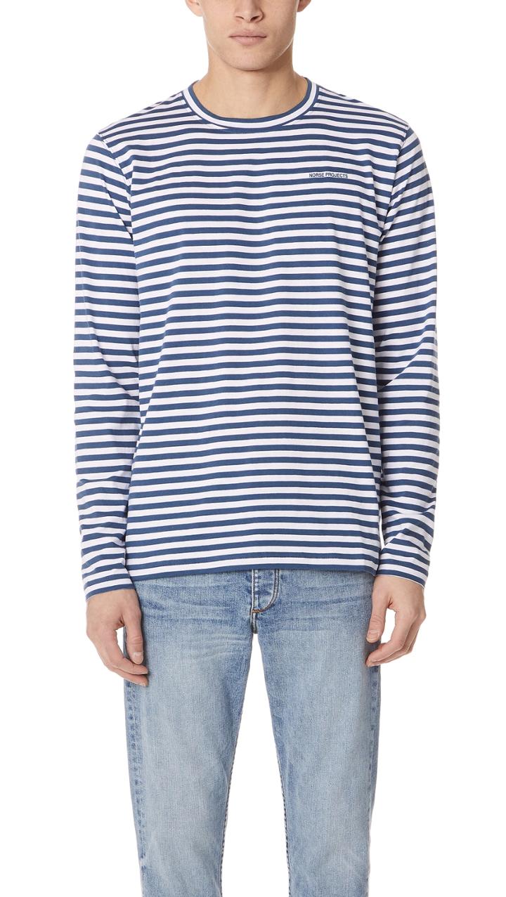 Norse Projects James Logo Stripe Tee