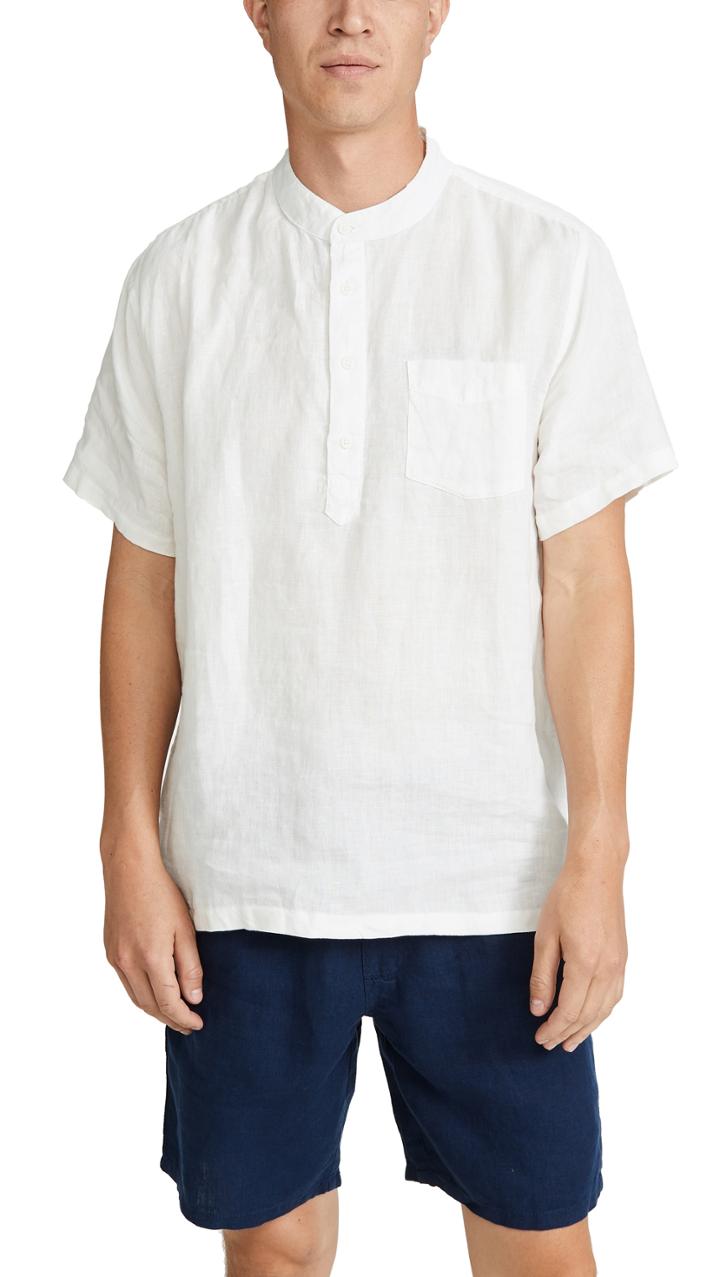 Onia Anthony Linen Pullover Shirt