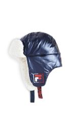 Fila Metallic Nylon Puffer Trapper Ha With Fleece Lining