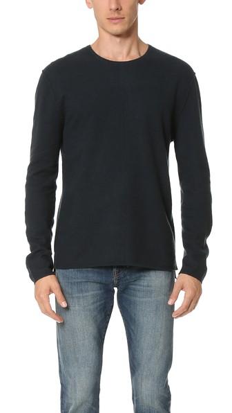 Baldwin Denim Emmett Boiled Wool Crew Sweater