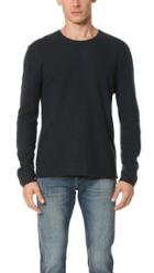 Baldwin Denim Emmett Boiled Wool Crew Sweater