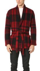 Tomorrowland Fluffy Check Shawl Cardigan