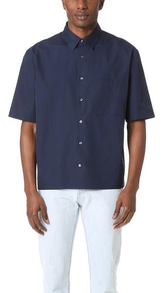 Vince Deep Pleat Boxy Fit Shirt