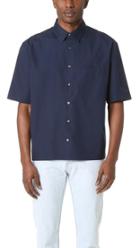 Vince Deep Pleat Boxy Fit Shirt