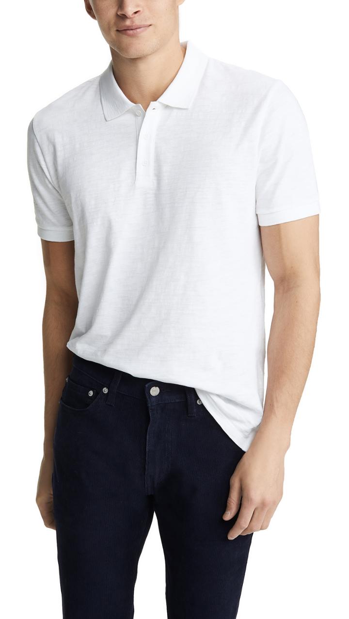 Vince Short Sleeve Classic Slub Polo