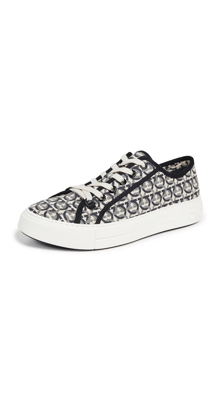 Salvatore Ferragamo Anson Gancio Print Low Top Sneakers