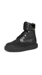 Versus Suede Platform Lace Up Boots