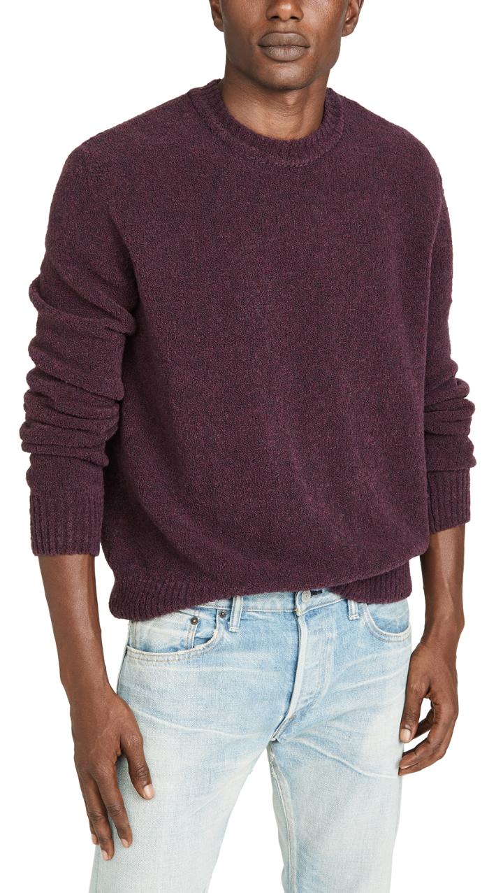 Tres Bien Drop Shoulder Boucle Knit Sweater