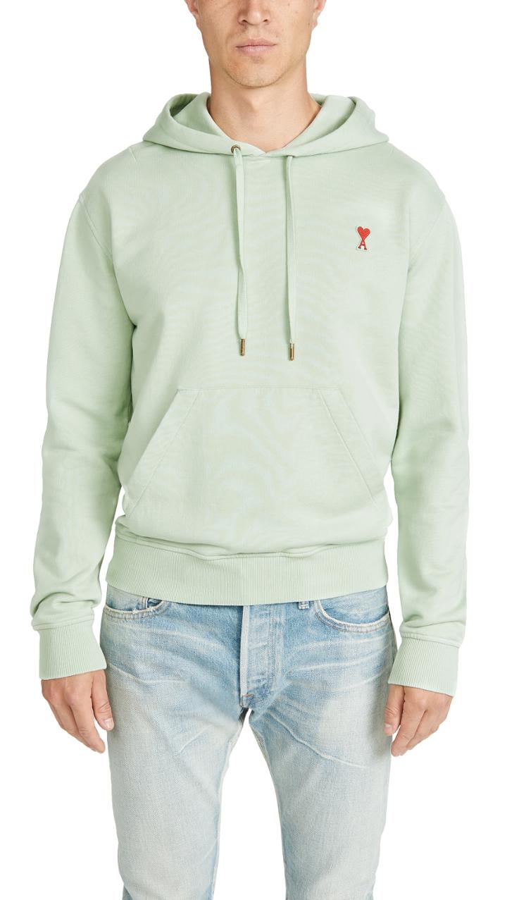 Ami Small Heart Embroidered Hoodie