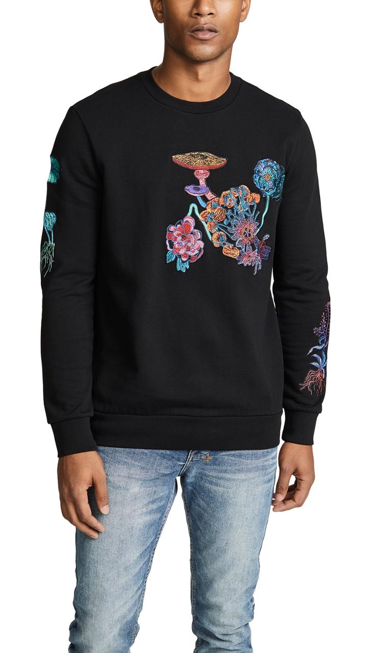 Paul Smith Sweatshirt With All Over Embroidery