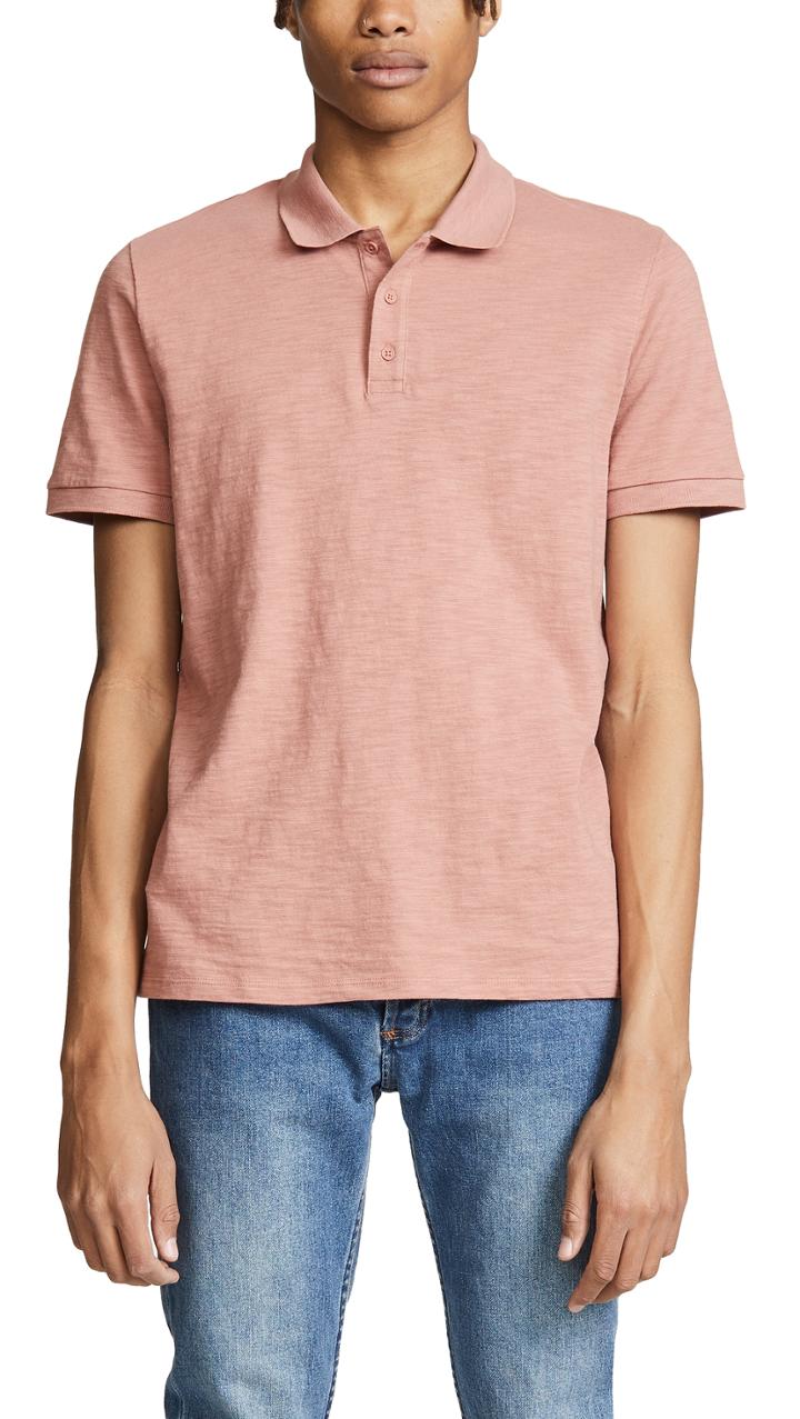 Vince Garment Dye Polo Shirt