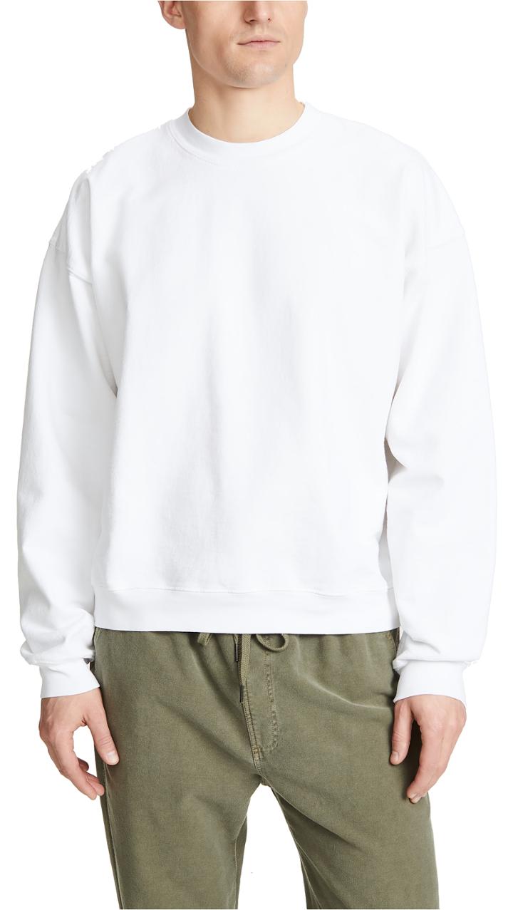 Monitaly Cropped Crew Neck Sweatshirt