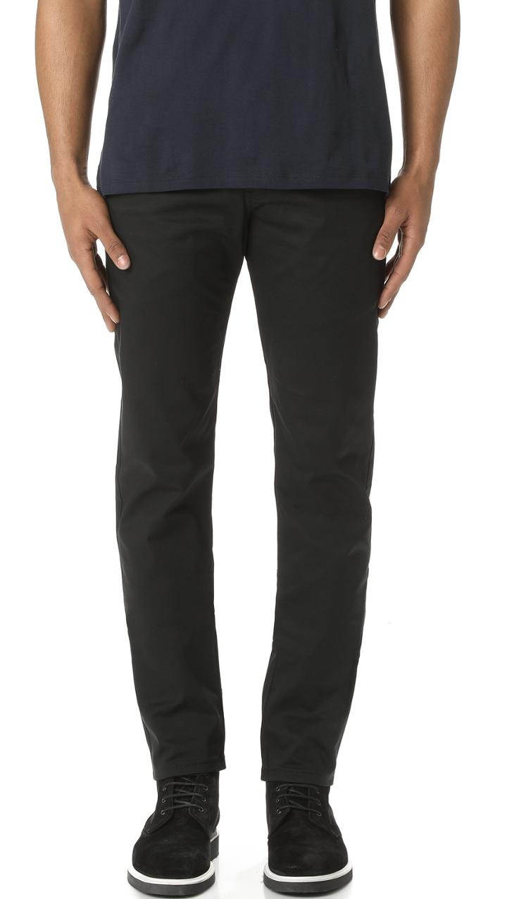 Naked Famous Slim Chino Black Stretch Twill Pants