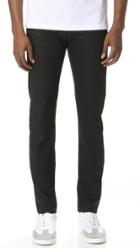 Naked Famous Super Skinny Guy Solid Black Selvedge Jeans