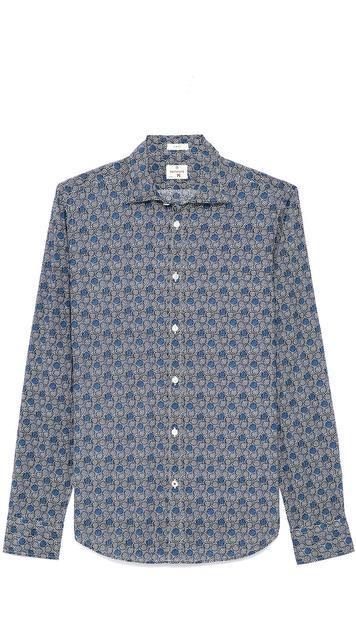 Hartford Liberty Print Sport Shirt - Blue