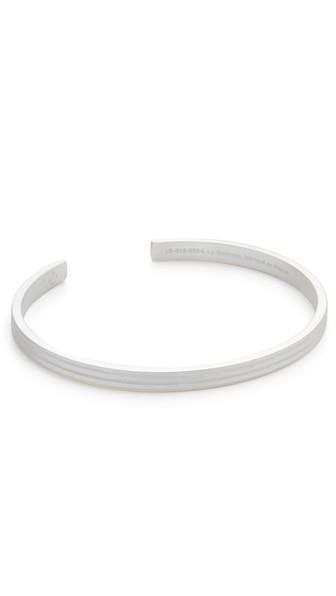 Le Gramme Le 13 Gramme Matte Silver Horizontal Guilloche Cuff