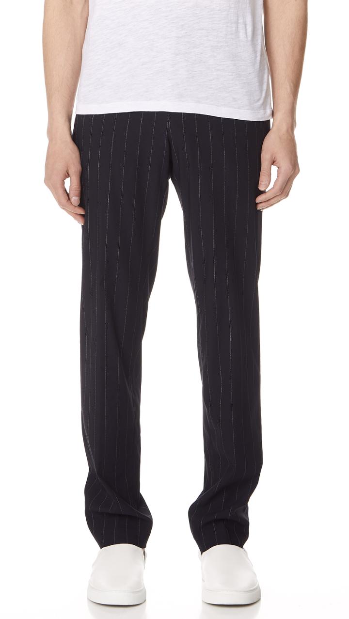 Theory Dashed Pinstripe Trousers