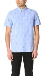 Ps By Paul Smith Short Sleeve Casual Fit Allover Parrot Shirt