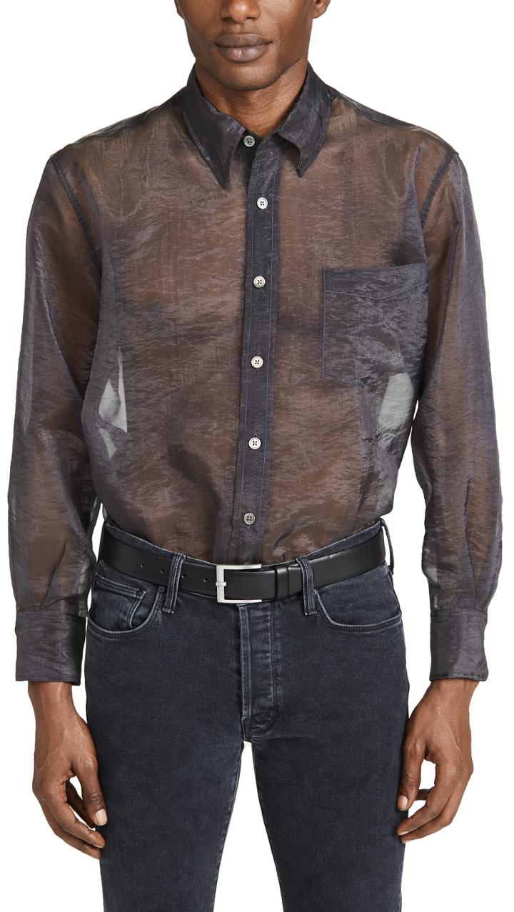Our Legacy Less Borrowed Shirt Grey Organza