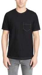 Billy Reid Short Sleeve Contrast Stitch Ringer Tee