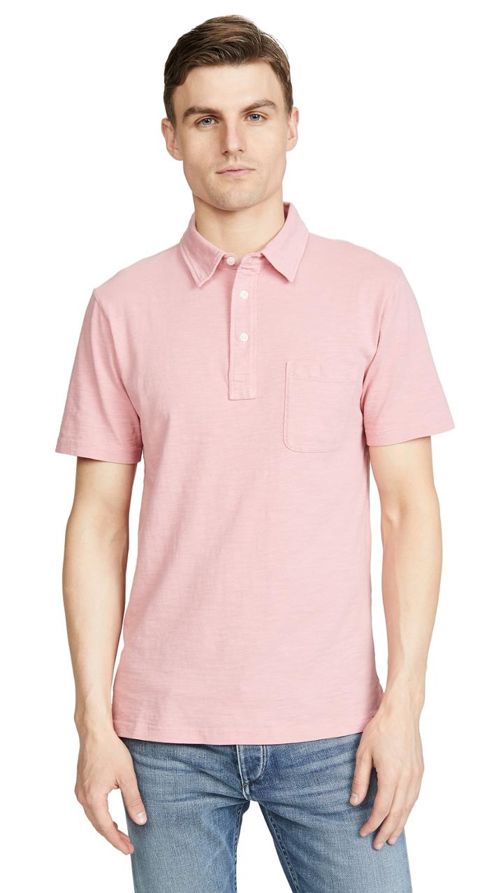 Faherty Sunwashed Short Sleeve Polo Shirt