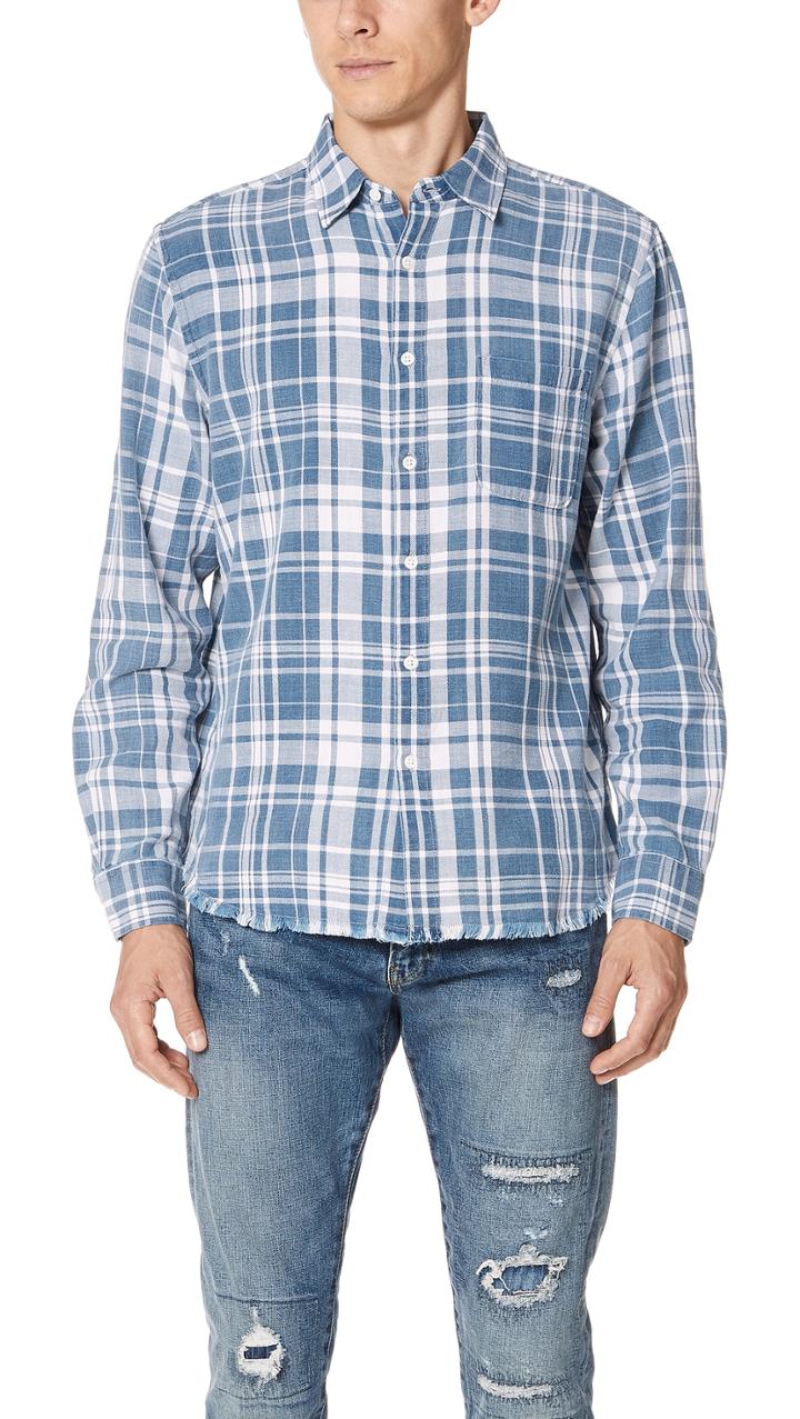 Frame Indigo Plaid Shirt