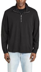 Our Legacy Washed Black Clean Jersey Zip Polo Shirt