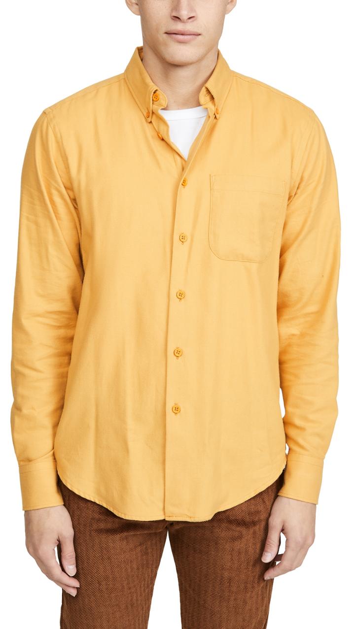 Naked Famous Easy Shirt In Honey Flannel