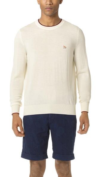 Maison Kitsune Merino Crew Neck Sweater