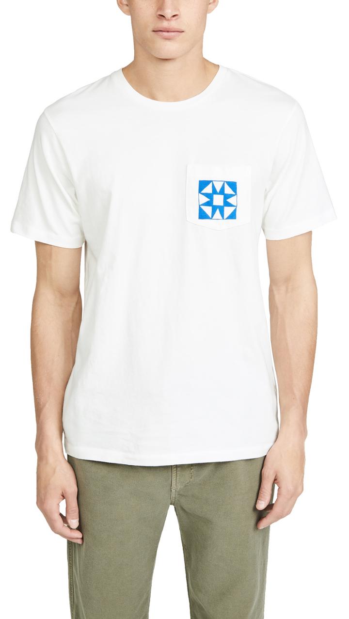 Mollusk Short Sleeve Ocean Stone Print Pocket Tee