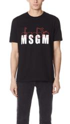 Msgm X Diadora Logo T Shirt