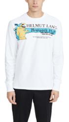 Helmut Lang Radio Logo Standard Long Sleeve T Shirt