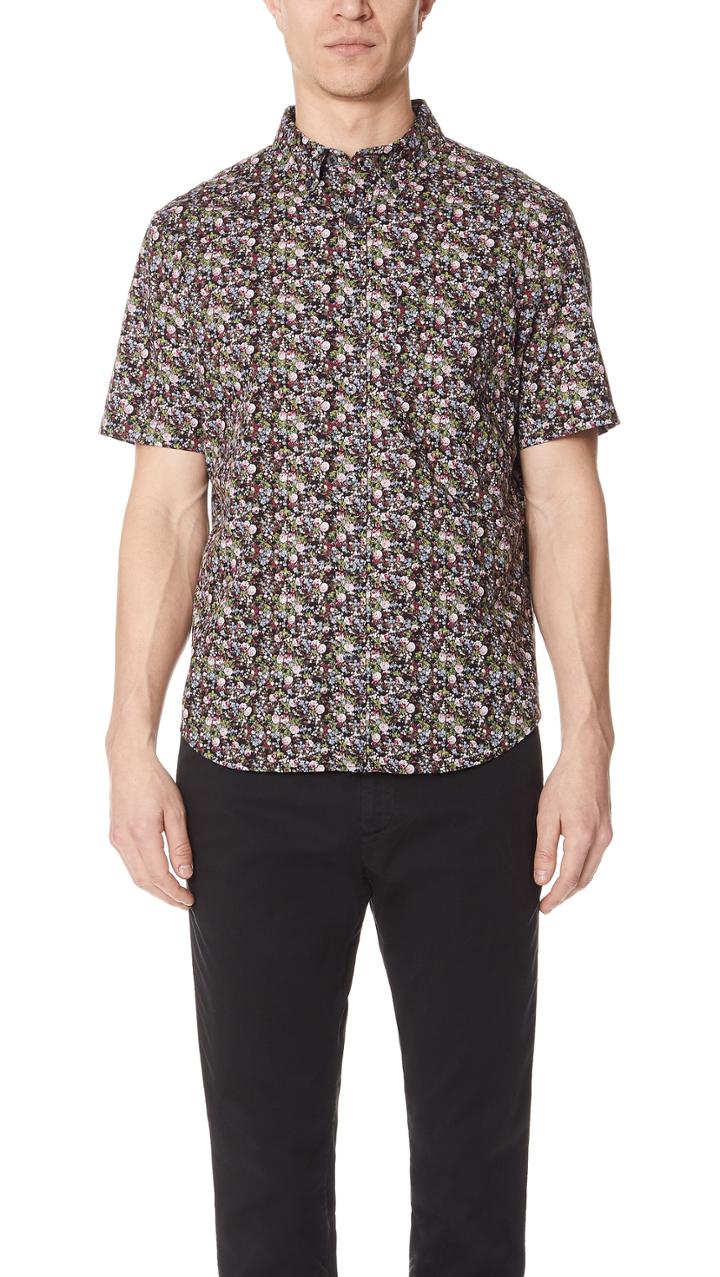 Club Monaco Button Down Floral Shirt