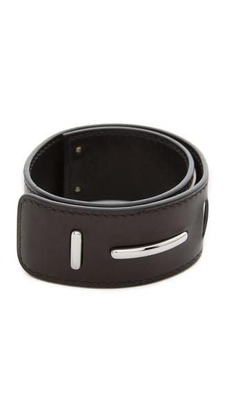 What Goes Around Comes Around Hermes Box Leather Bracelet Previously Owned 