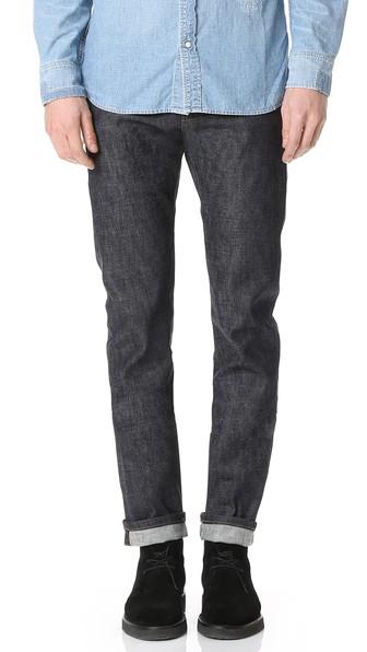 Naked Famous Super Skinny Guy Fire Rooster Selvedge Jeans