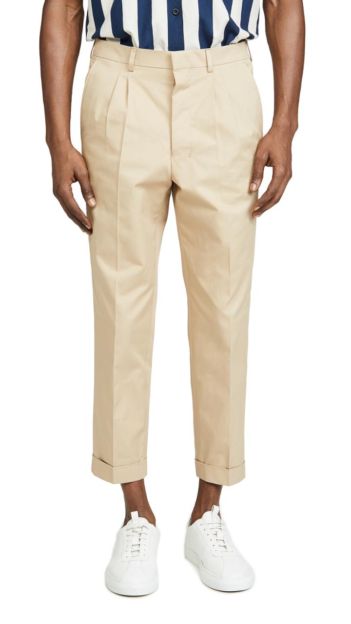 Ami Pantalon Carotte A Plis Pants