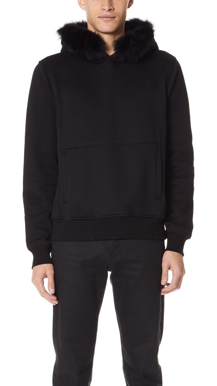 Opening Ceremony Fur Trim Hoodie