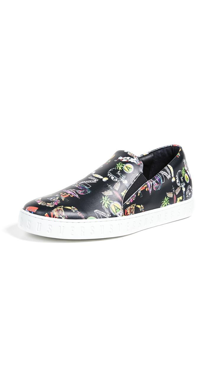 Versus Versace Print Slip On Sneakers