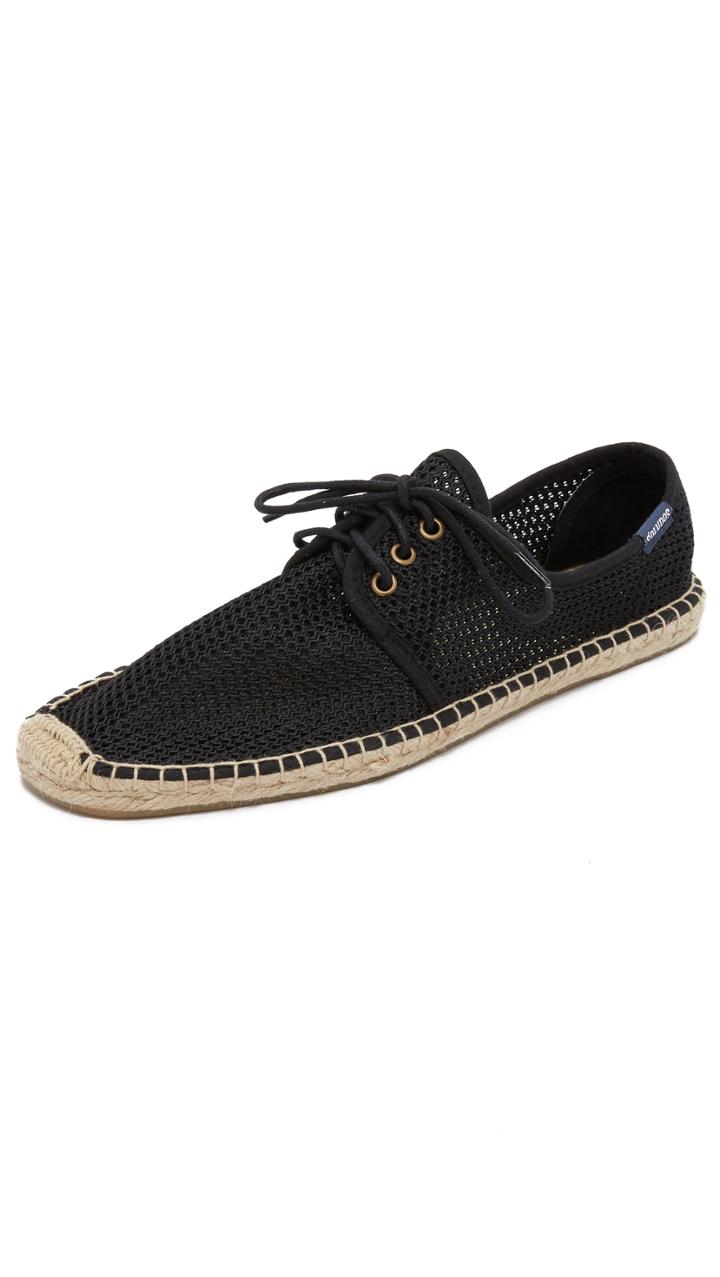 Soludos Mesh Derby Lace Up Espadrilles