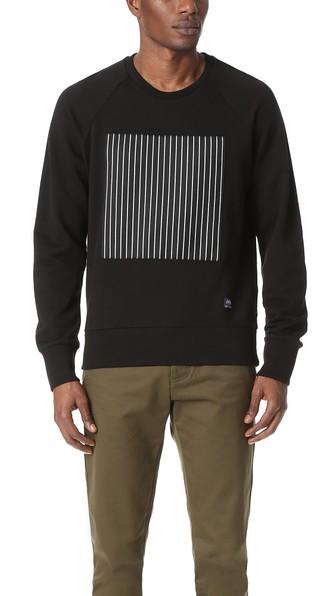 Rag Bone Rowing Stripe Applique Sweatshirt