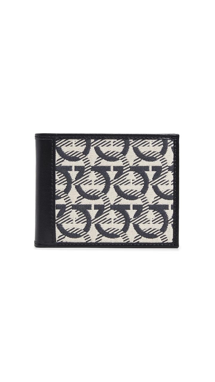 Salvatore Ferragamo Gancini Jacquard Bifold Wallet